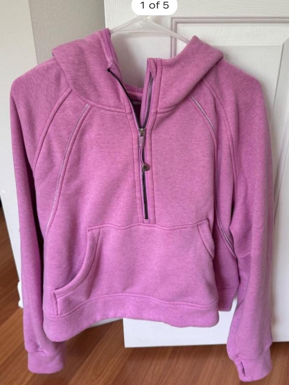 lululemon athletica Pink Half-Zip Hooded Sweatshirt